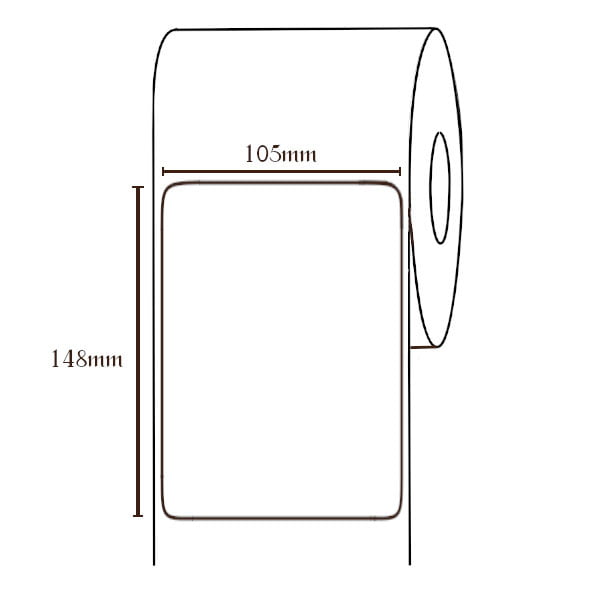 Kích thước giấy in tem nhãn chuyển nhiệt 1 tem 105x148mm